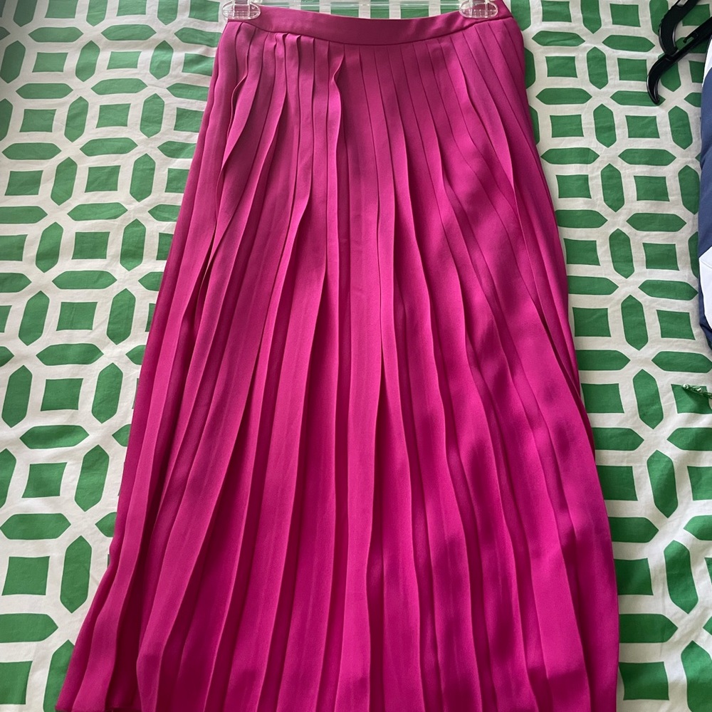J Crew Pleated Midi Skirt